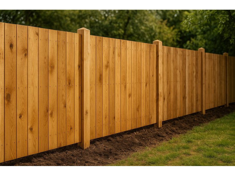 Modern Hardwood Privacy Fence Design