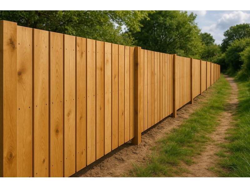 Oak Wood Fence Installation
