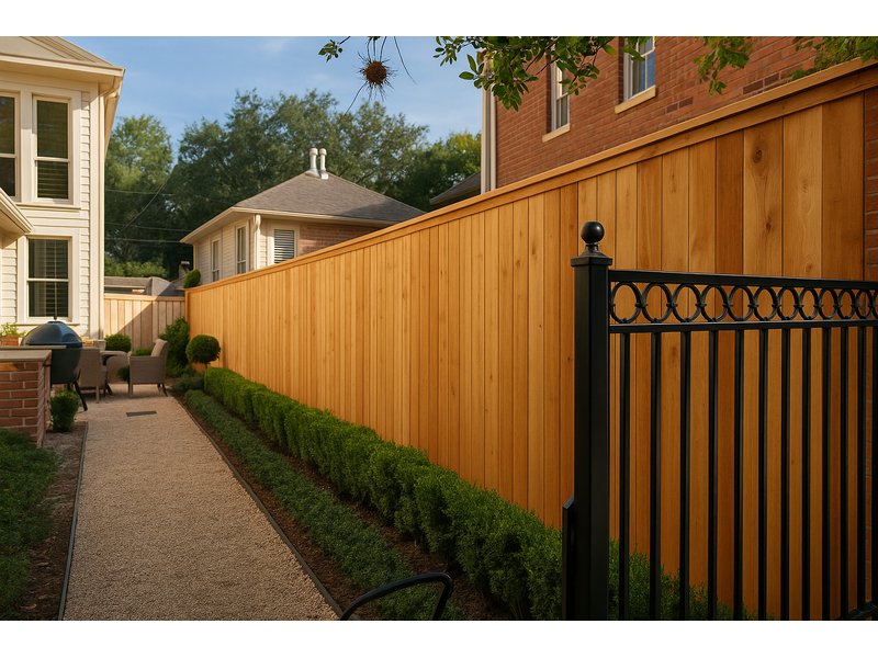 Residential Wood Fence Installation