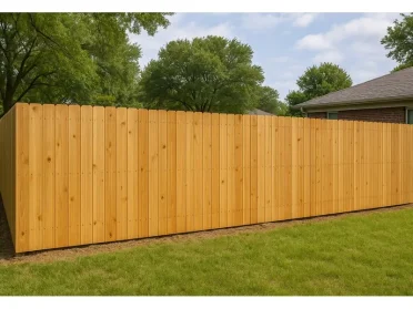 Cedar wood privacy fence installation Birmingham AL backyard residential
